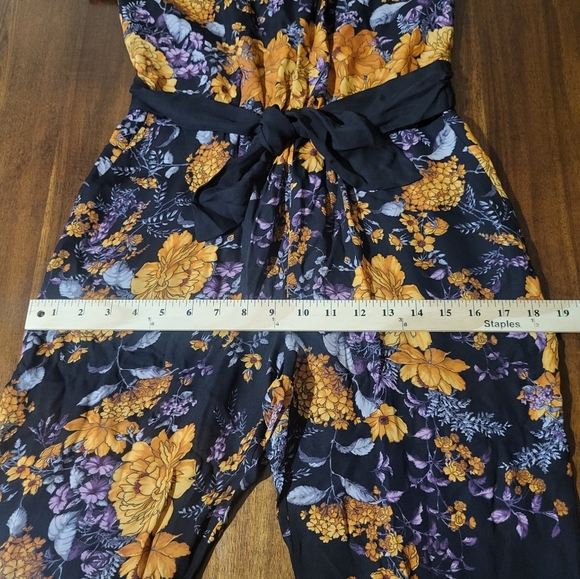 Anthropologie Silk Enbee Floral Jumpsuit Womens 0 XS Flawless - Picture 9 of 16